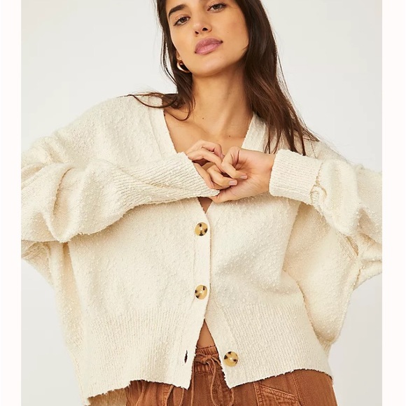 Free People Sweaters - NEW Free People Found My Friend Cardi in Cream